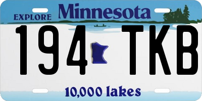 MN license plate 194TKB