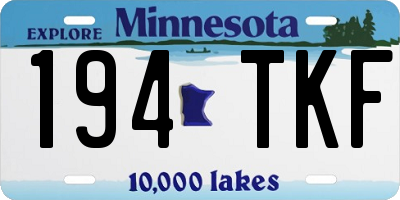 MN license plate 194TKF