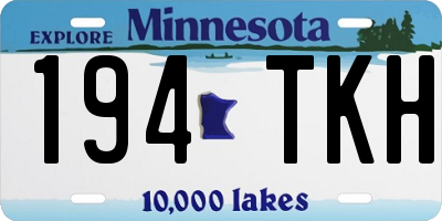 MN license plate 194TKH