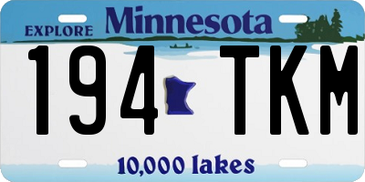 MN license plate 194TKM