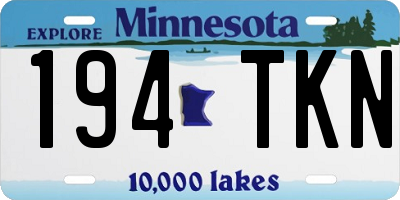 MN license plate 194TKN