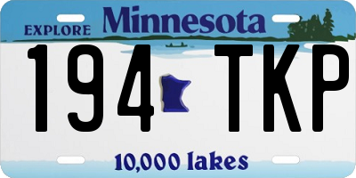 MN license plate 194TKP