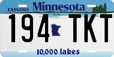 MN license plate 194TKT