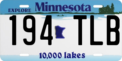 MN license plate 194TLB
