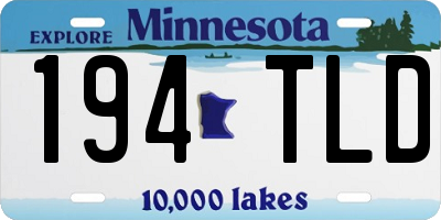 MN license plate 194TLD