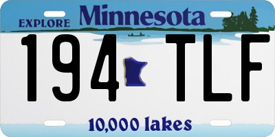 MN license plate 194TLF