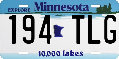 MN license plate 194TLG