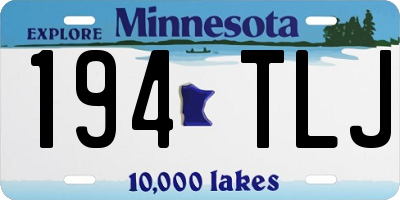 MN license plate 194TLJ