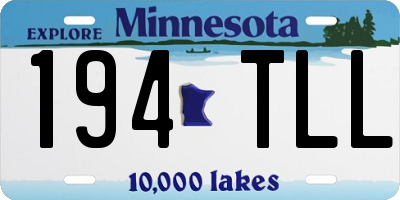 MN license plate 194TLL