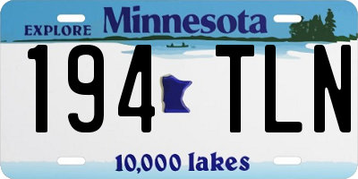 MN license plate 194TLN