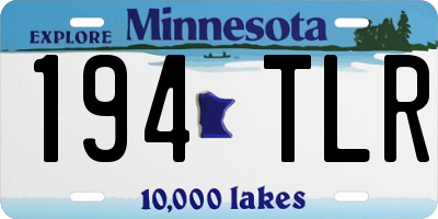 MN license plate 194TLR
