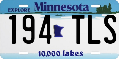 MN license plate 194TLS