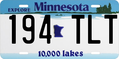 MN license plate 194TLT