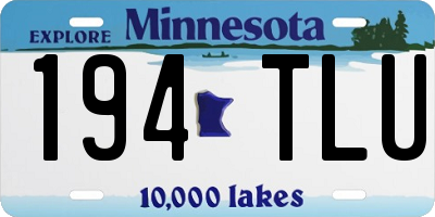 MN license plate 194TLU