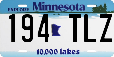 MN license plate 194TLZ