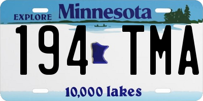 MN license plate 194TMA