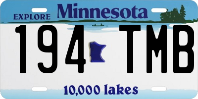 MN license plate 194TMB