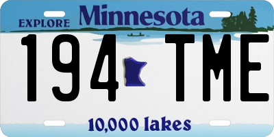 MN license plate 194TME