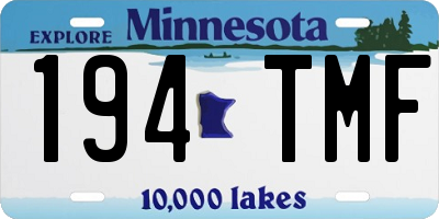 MN license plate 194TMF