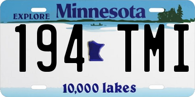 MN license plate 194TMI