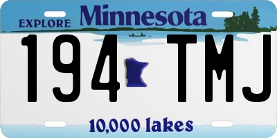 MN license plate 194TMJ