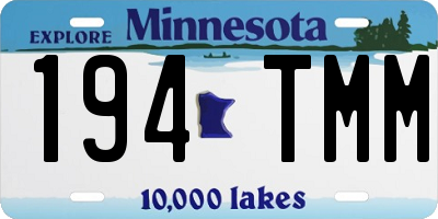 MN license plate 194TMM