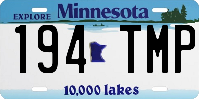 MN license plate 194TMP