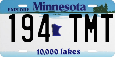 MN license plate 194TMT