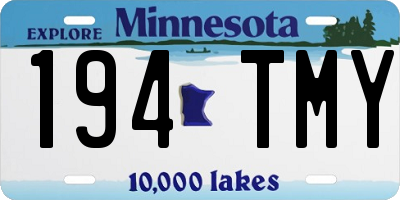 MN license plate 194TMY