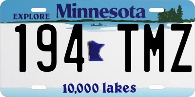MN license plate 194TMZ