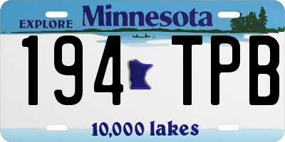 MN license plate 194TPB