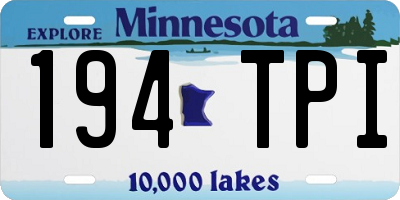 MN license plate 194TPI