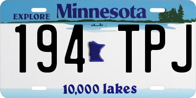 MN license plate 194TPJ
