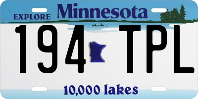 MN license plate 194TPL