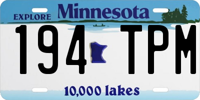 MN license plate 194TPM