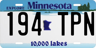 MN license plate 194TPN