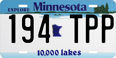 MN license plate 194TPP