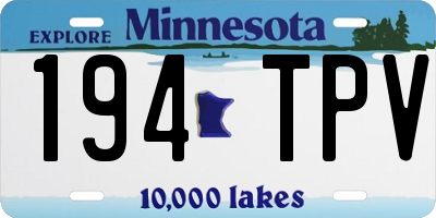 MN license plate 194TPV