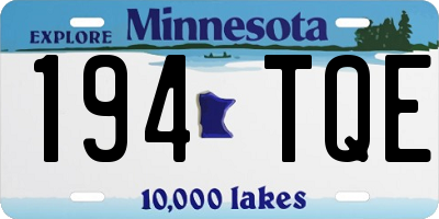 MN license plate 194TQE
