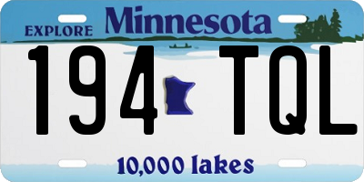 MN license plate 194TQL