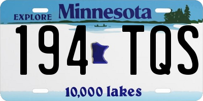 MN license plate 194TQS