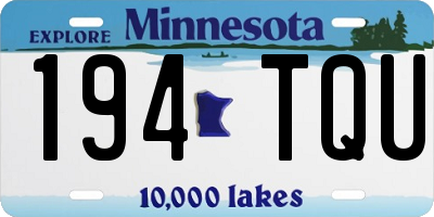 MN license plate 194TQU