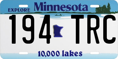 MN license plate 194TRC
