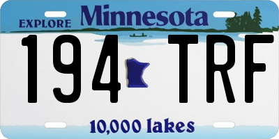 MN license plate 194TRF