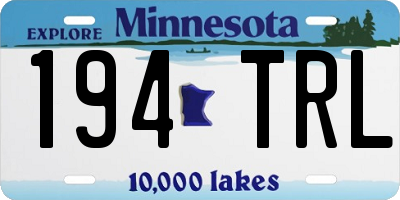 MN license plate 194TRL