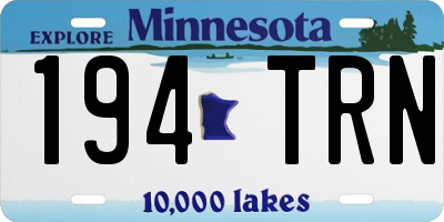 MN license plate 194TRN