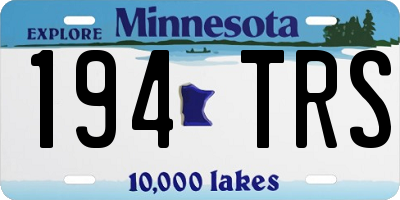 MN license plate 194TRS