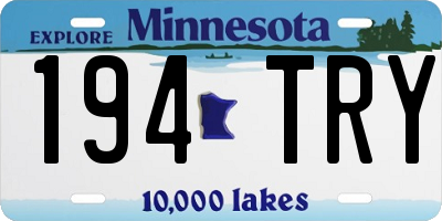 MN license plate 194TRY