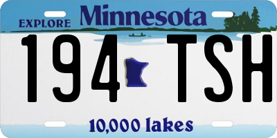 MN license plate 194TSH