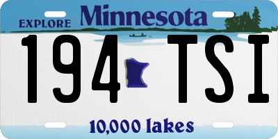 MN license plate 194TSI